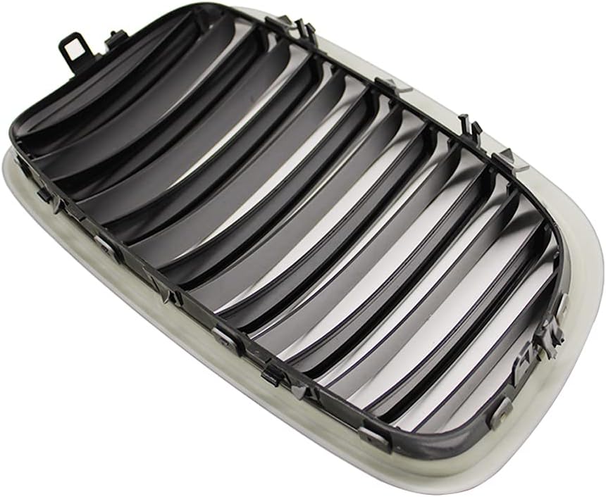HZTWFC Doppellamelle Schwarz glänzend Vorderseite Racing Nierengitter Sportgrill passend für BMW X5