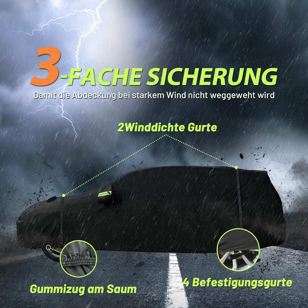 Favoto Autoabdeckung Winter Vollgarage Auto Abdeckplane Staubdicht Wasserdicht Autohülle Autoplane C