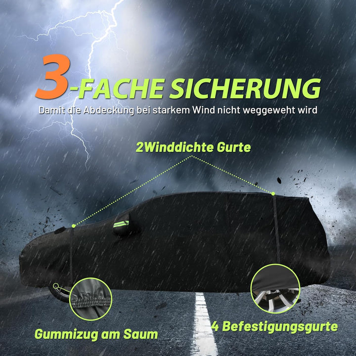 Favoto Autoabdeckung Winter Vollgarage Auto Abdeckplane Staubdicht Wasserdicht Autohülle Autoplane C