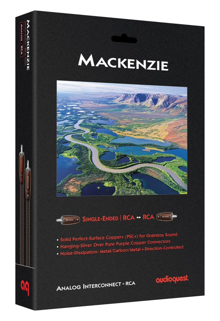 AudioQuest Mackenzie Cinch-Audiokabel (RCA, RCA, 2 m, Schwarz) 2.00m, 2.00m