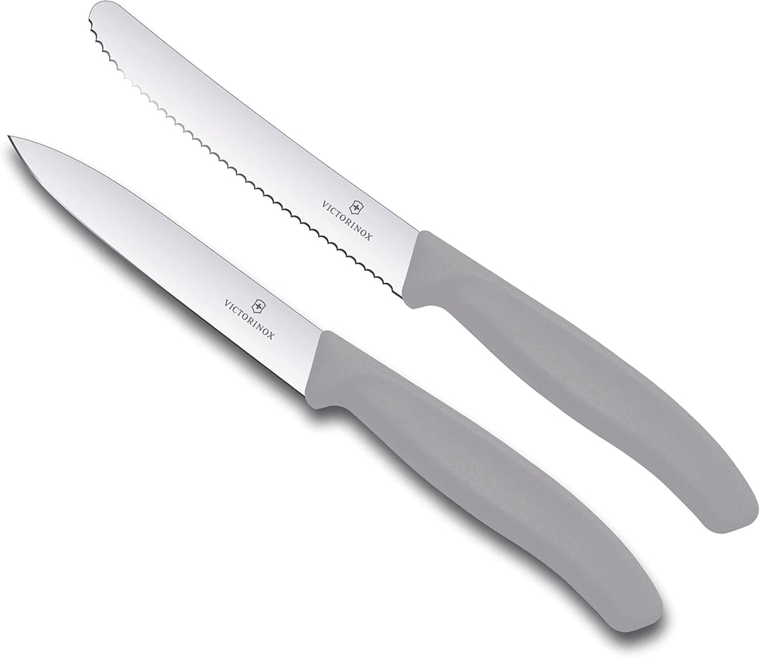 Victorinox - 2-tlg. Starter Gemüsemesser Set 10cm - gerader und Wellenschliff - Swiss Classic - cool