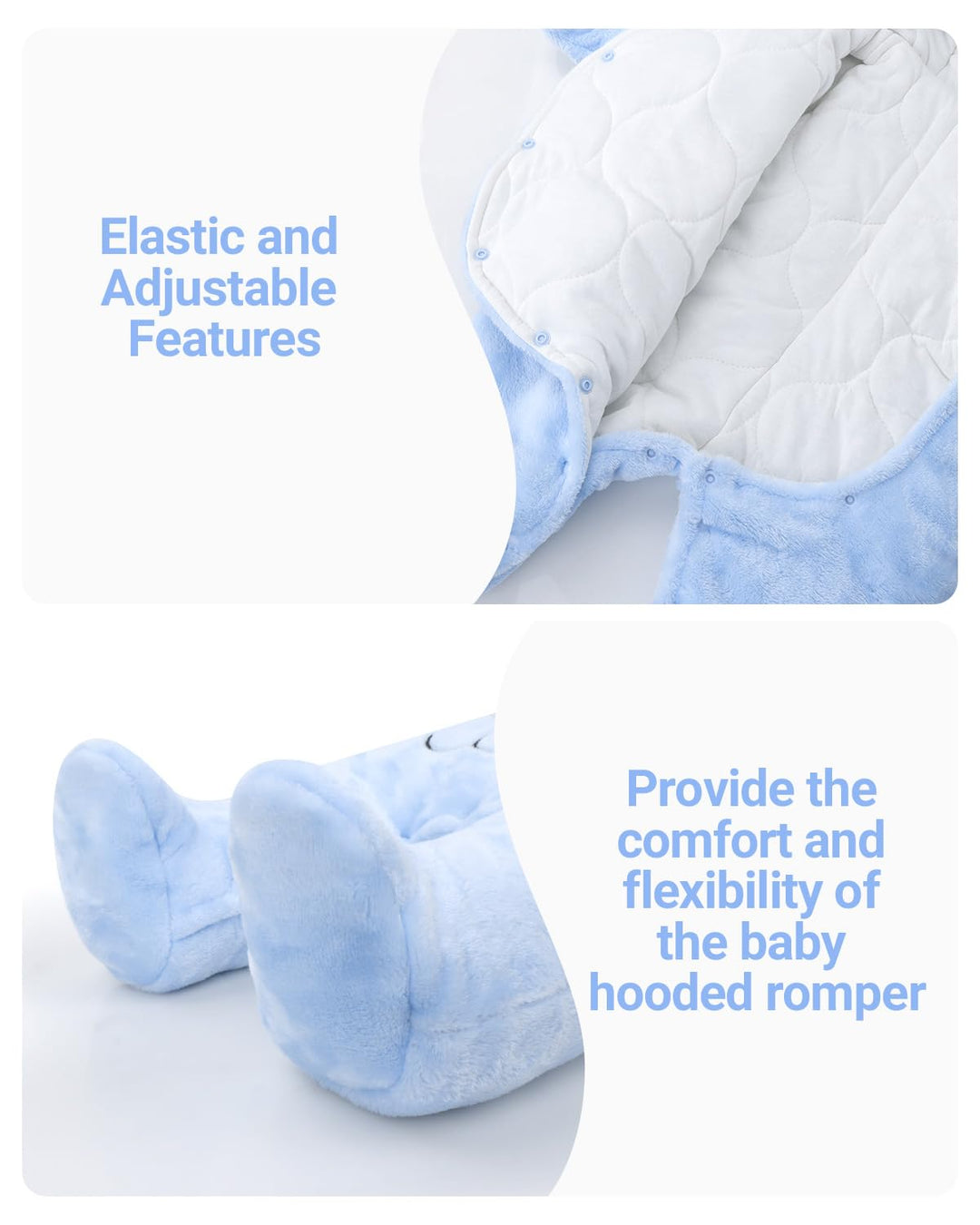 Baby Overall Winter mit Kapuze Baby Schneeanzug Flanell Strampler Winter Spieler Spielanzug mit Füss
