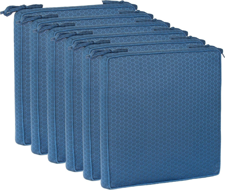 Brandsseller Outdoor Garten Sitzkissen Auflagen Kissen mit Paspel - Waben-Optik - Schmutz- und Wasse