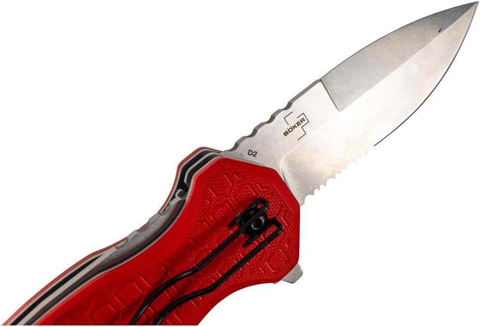 Dönges Expert Folder - Vielseitiges Rettungsmesser mit Spearpoint & Rescue-Tool-Klinge - Taschenmess