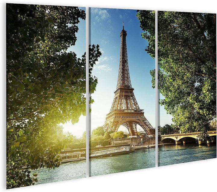 islandburner Bild auf Leinwand Eiffelturm Paris Frankreich Bilder Wandbilder Poster Leinwand 130x80c