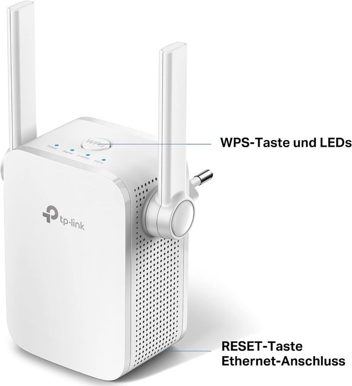 TP-Link RE305 AC1200 WLAN Repeater (Dual WLAN AC+N, 1167 Mbit/s, App Steuerung, 1 Port, 2x flexible