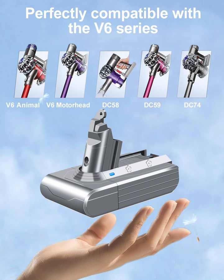 DTK Akku Ersatzakku Für Dyson Staubsauger V6 SV03 SV05 SV06 SV07 SV09 DC62 DC58 DC59 DC61 DC72 DC74