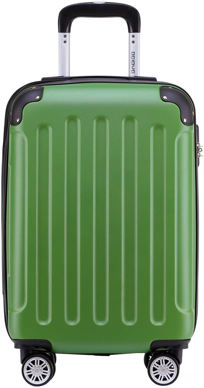 BEIBYE- Hartschalenkoffer Koffer Trolley Rollkoffer Reisekoffer Zahlenschloss 4 Zwilings-Rollen (Oli