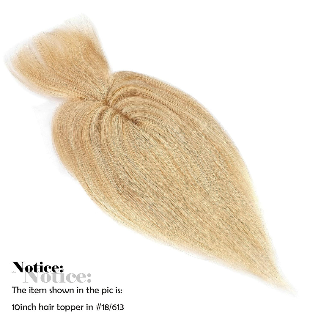 Silk-co Topper Extensions Echthaar Haarteile Echthaar Clip in Extensions Echthaar Glatt Toupet Haarv