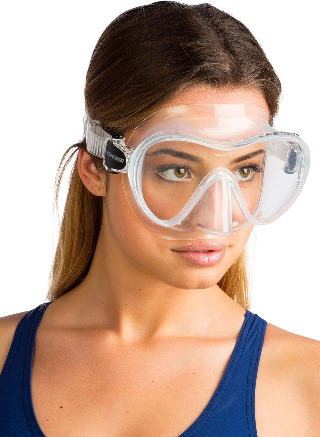 Cressi F1 - Rahmenlose Maske oder Rahmenlose Maske + Schnorchel Dry Combo Set zum Tauchen und Schnor