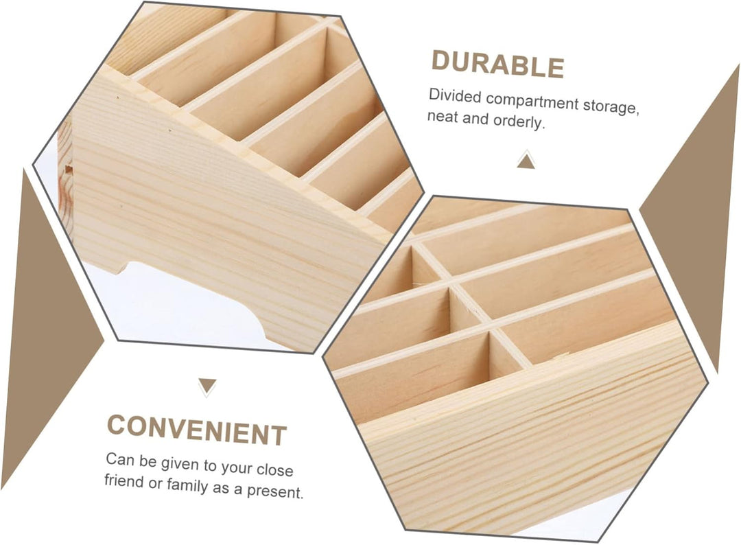 Ciieeo Box Handy-Aufbewahrungsbox Holzständer Desktop-Telefonhalter Holz-Desktop-Organizer Taschenre