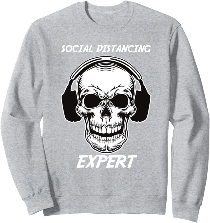 Gamer Skeleton Social Distancing Gaming Headset kann nicht Sweatshirt