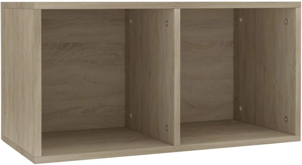Festnight Schallplatten Aufbewahrungsbox mit 2 Fächern Sideboard Kommode Aktenschrank Bücherregal Sc
