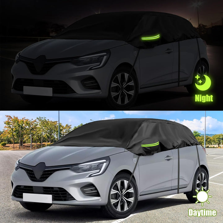 Opaltool Halbgarage für Hatchback 2005-2023 Renault Clio, Schwarz Massgeschneidertes Autogarage Soft