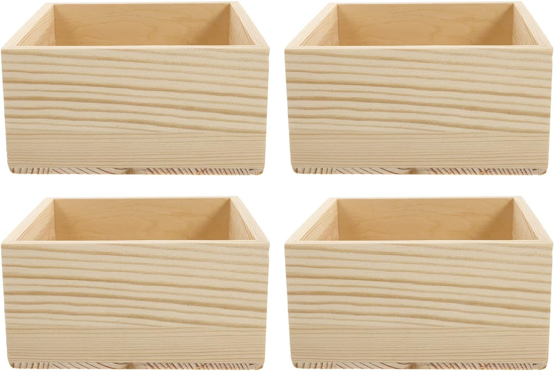 Rustikale Holzkisten, unbehandeltes Gehäuse: Holzkiste zum Basteln, Heimdekoration und Tafelaufsatz,