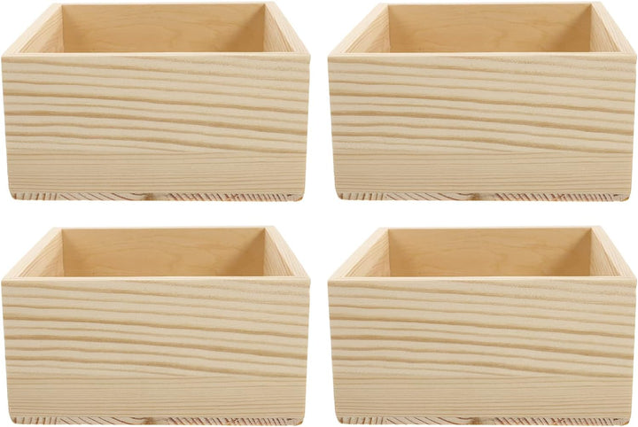 Rustikale Holzkisten, unbehandeltes Gehäuse: Holzkiste zum Basteln, Heimdekoration und Tafelaufsatz,