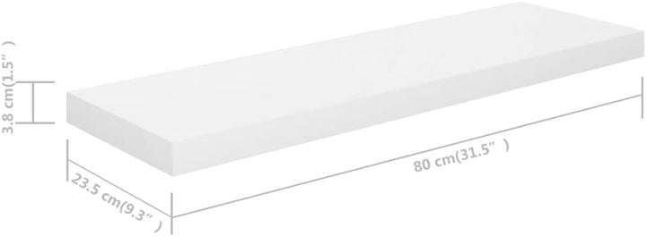 FIRBNUS 80x23,5x3,8 cm Floating Wall Shelf 4 STK. HĂ€ngeregal Regale Wandregale Regalboden Regal Hoch