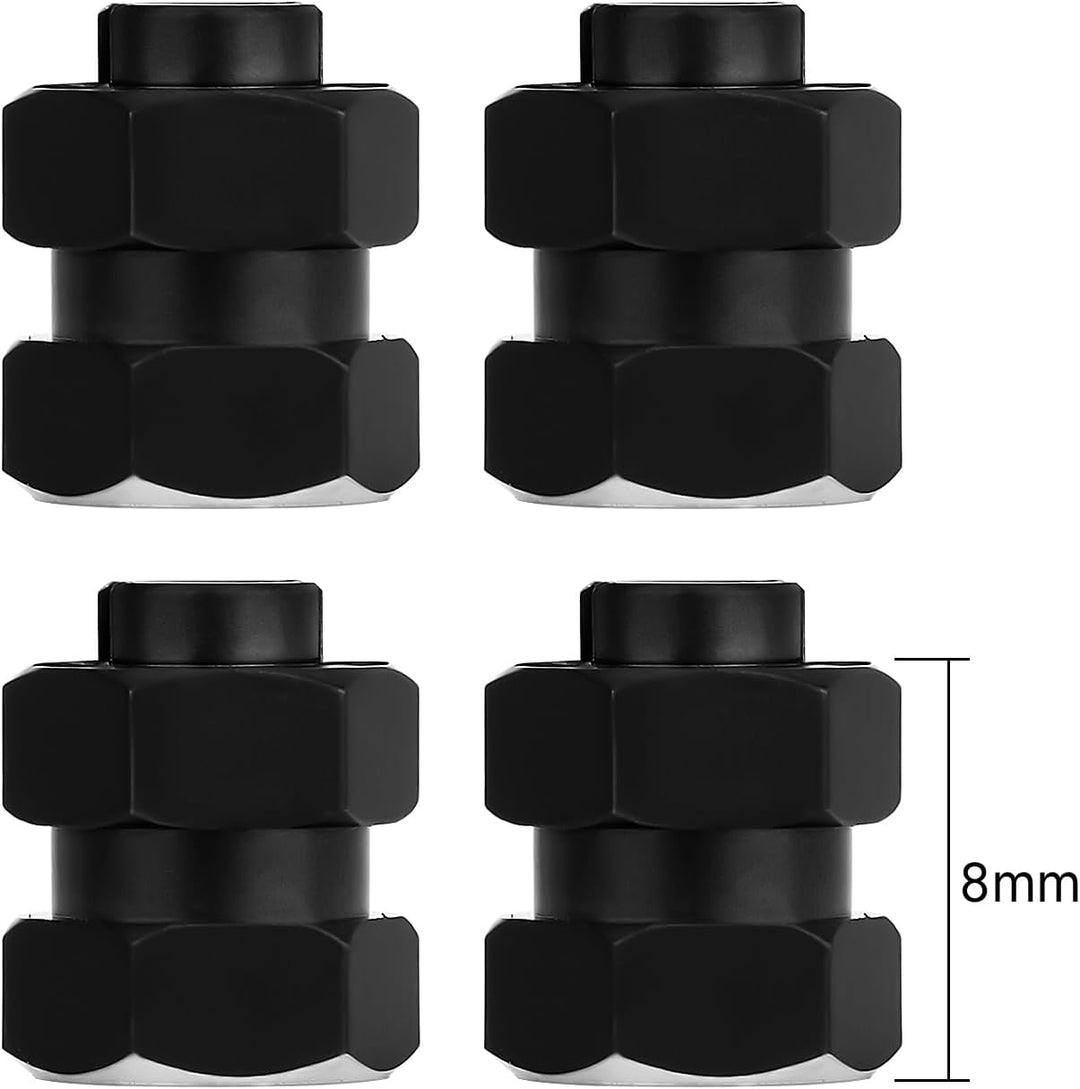 INJORA RC Achsschenkel und schwarzer Sechskantverlängerungssatz für Axial Scx24 Upgrades AXI90081 Up