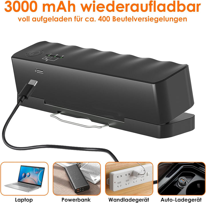 Rawhui Folienschweissgerät Mini Wiederaufladbar 5 Modi Tüten Verschweisser Mini Tüten Schweissgerät