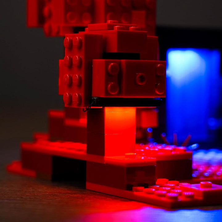 LocoLee Licht Kompatibel mit Lego Nether Portal Ambush, Nur Lichter Set - Kein Modell, Licht Beleuch