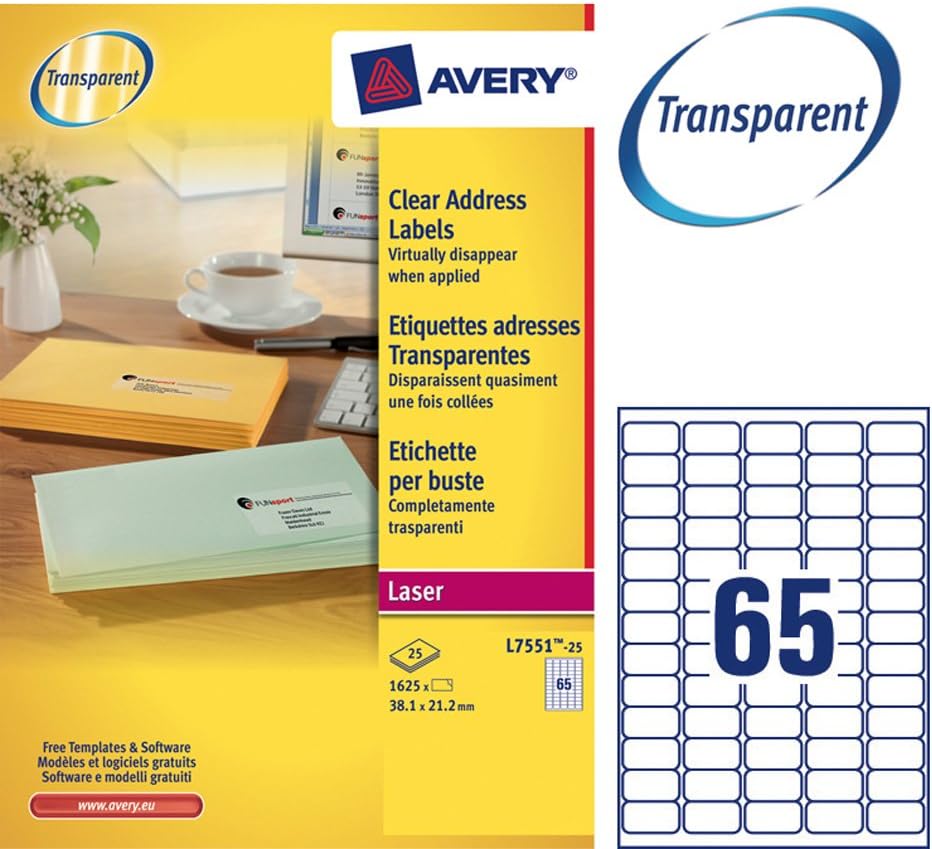 Laser Label 38,1x21,2mm 65 pro Blatt 38,1 x 21,2 mm, 38,1 x 21,2 mm