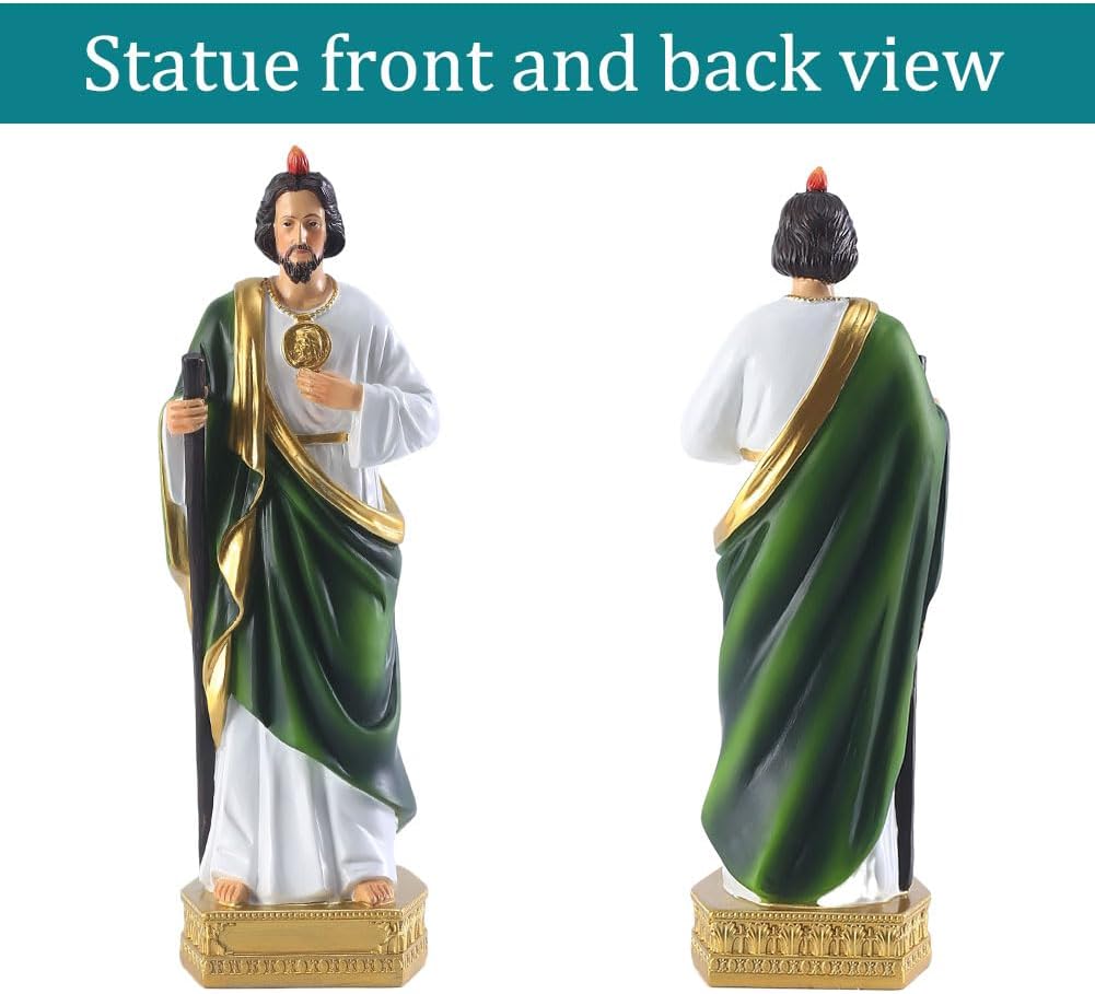 20,3 cm lange Jude-Statue, religiöse Harz-Statuen, religiöse farbige Geschenk-San Judas Tadeo-Statue