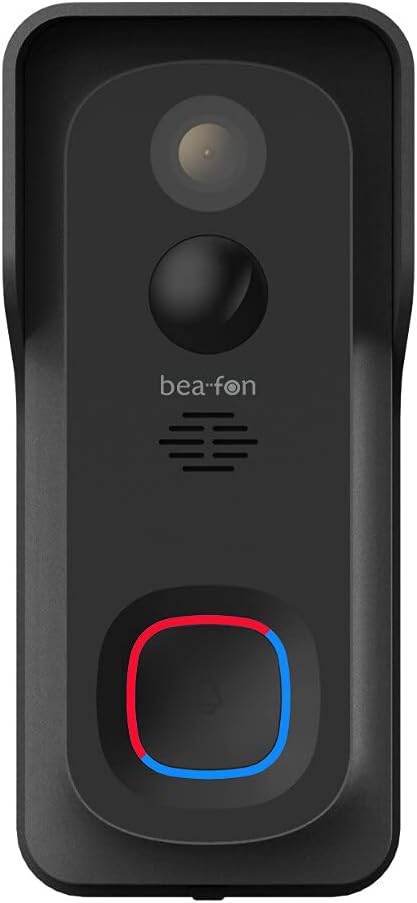 Beafon, Smarthome, Visitor 1V, Outdoor Videotürklingel mit Glocke, Kamera Full HD 2 MP, 2,4G WiFi, A