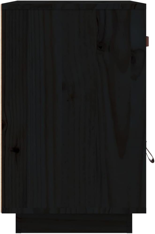 FIRBNUS Bedside Table Nachtkonsole Beistelltisch mit Stauraum Night Stand Nachttische 2er Set Schwar