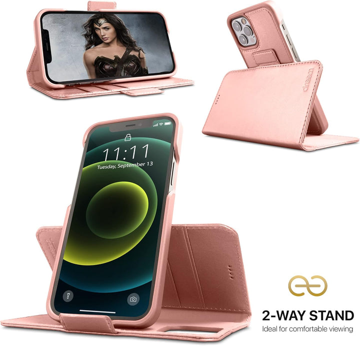 Dreem Fibonacci 2in1 Handyhülle Flipcase für iPhone 12 & 12 Pro | Magnetisches iPhone Case | TPU Etu