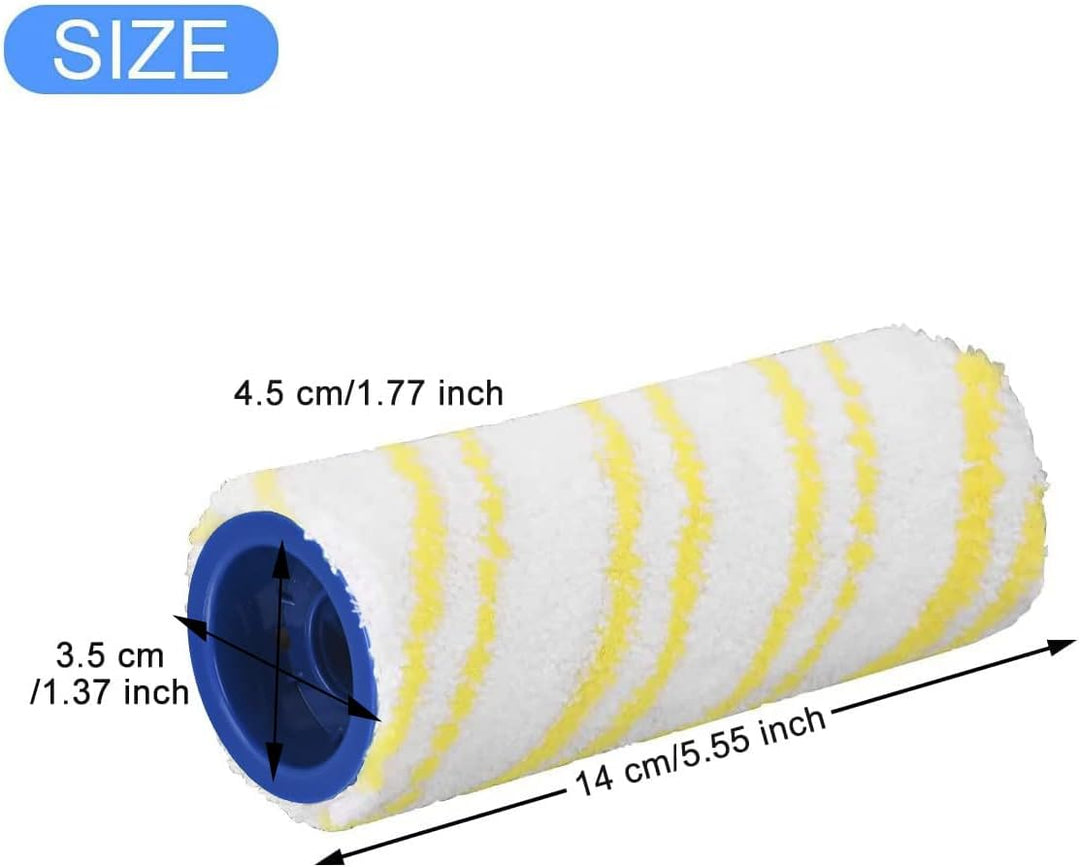 Jajadeal 4 Stück Ersatzteile Walzen für Kärcher FC7 FC3 FC5 Rollen, Ersatzrollen Bürsten für Karcher