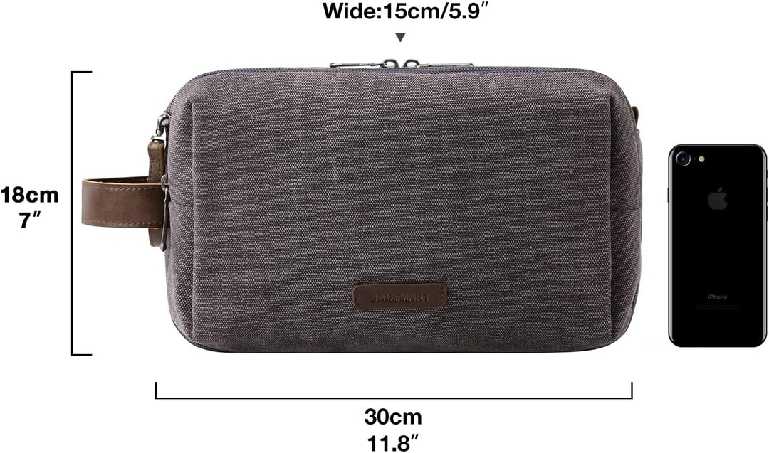 BAGSMART Kulturtasche für Herren,Travel Toiletry Organizer Dopp Kit Wasserabweisende Rasiertasche fü