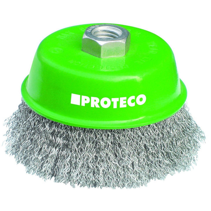 Proteco-Werkzeug® Edelstahldraht-Bürsten Set 3 tlg für Winkelschleifer V2A Inox Topfbürste Kegelbürs