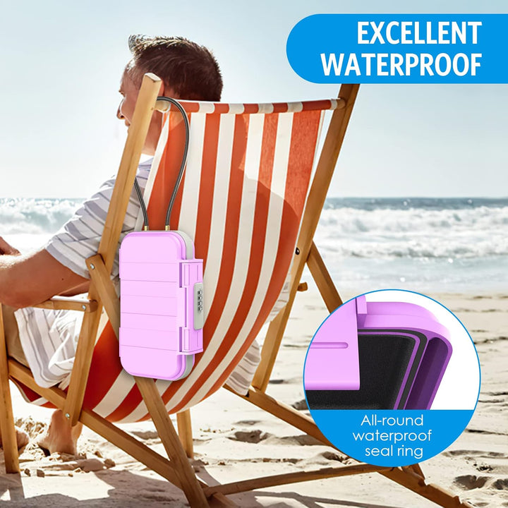 Brifit Tresor mit Zahlenschloss, Tragbare Sicherheitsbox Wasserdicht Anti-Diebstahl, Mini Safe Treso