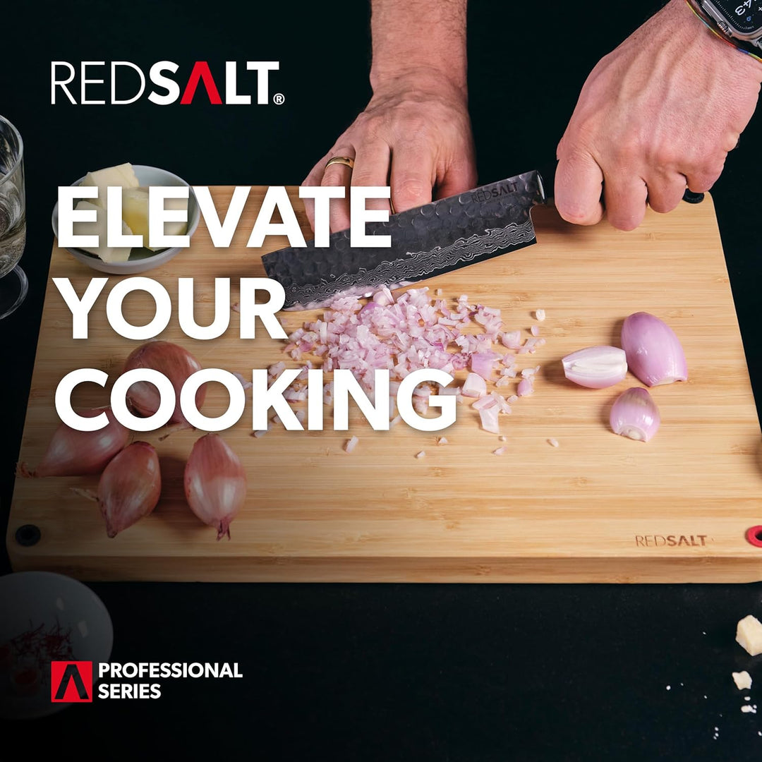 REDSALT® Professional Series NAKIRI 菜切 16cm Damaststahl Gemüsemesser handgefertigt in Japan | Profi