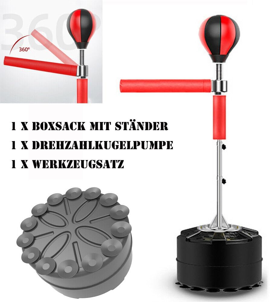 Acesunny Höhenverstellbar Standboxsack Boxen Boxbirne Punchingball Boxball Punching Ball Standboxsac