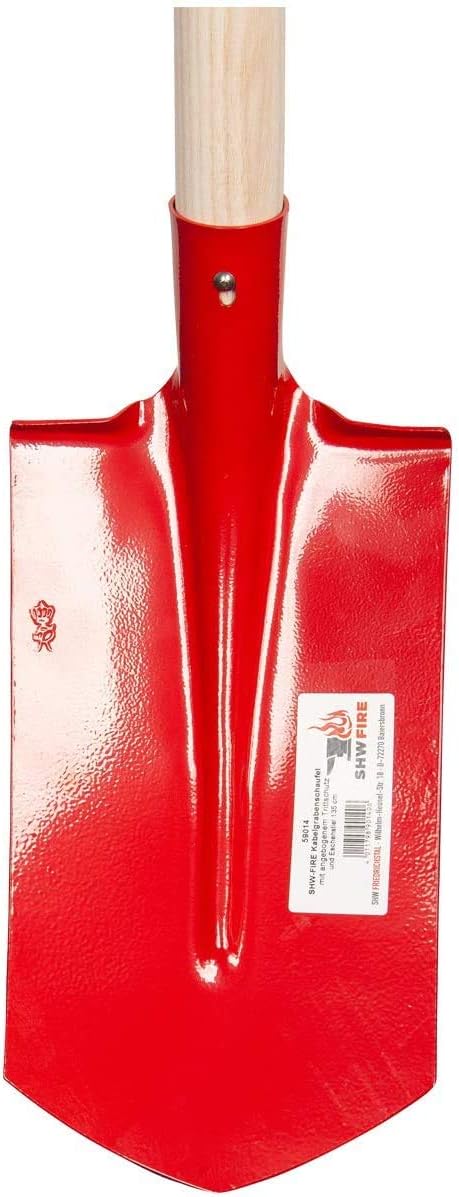SHW-FIRE Drainierspaten und Kabelgrabenschaufel aus Spezialstahl mit robustem Stiel