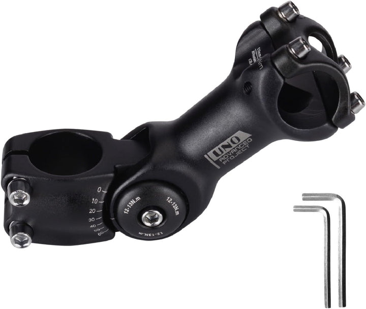 BESNIN Fahrrad Vorbau 25,4 Lenker 0-60 Grad verstellbar MTB Vorbau Rennrad Vorbau Vorbau 90mm 110mm