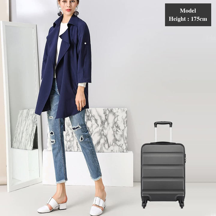 KONO Handgepäck Koffer Klein Reisekoffer mit Rollen und TSA Schloss, Koffer Trolley Handgepäck Flugz