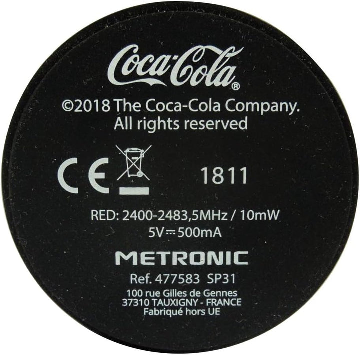Metronic Coca Cola 477583 Lautsprecher mit Bluetooth-Flasche, 5 W 5 W - Coca-Cola, 5 W - Coca-Cola