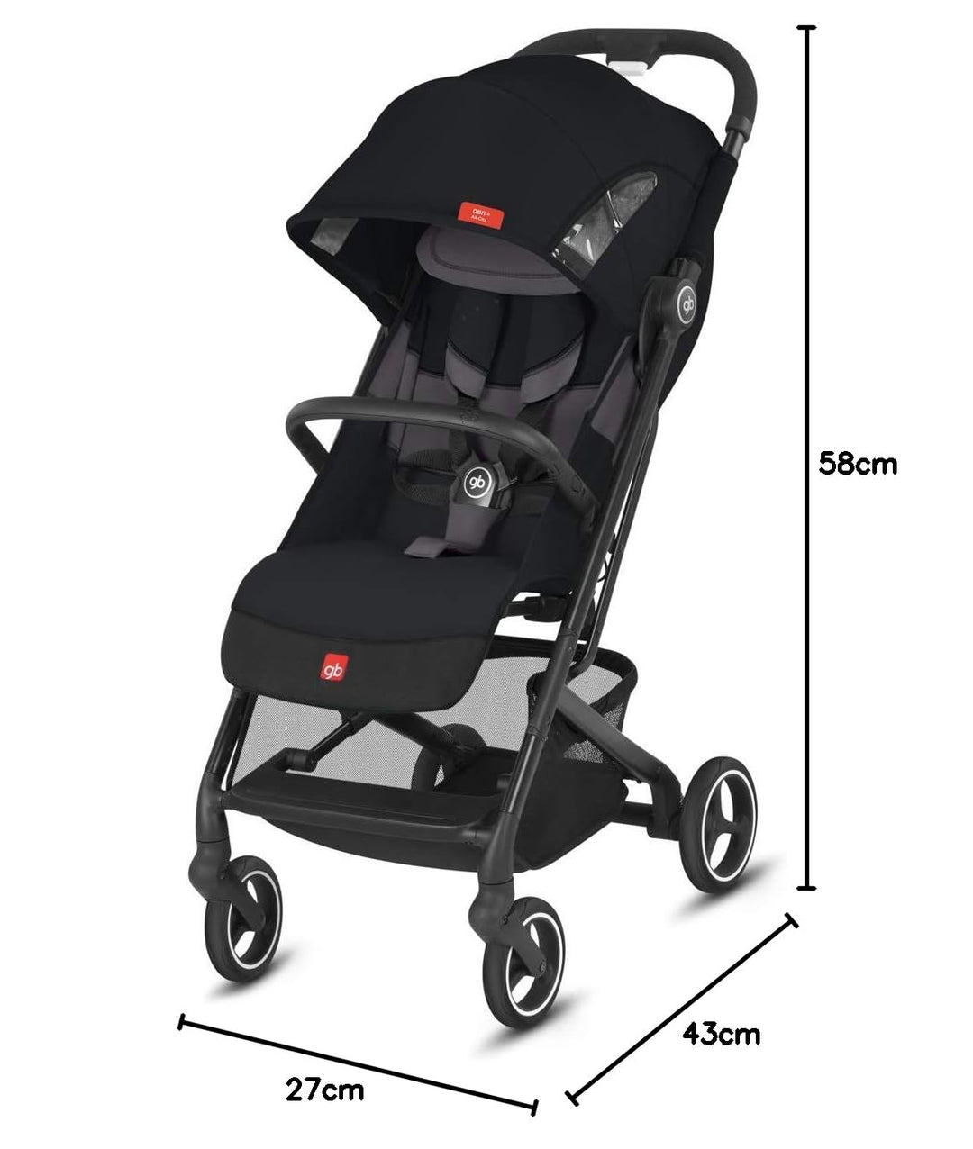 gb Gold Buggy Qbit+ All-City, 0-22 kg, Ab Geburt bis ca. 4 Jahre, Velvet Black
