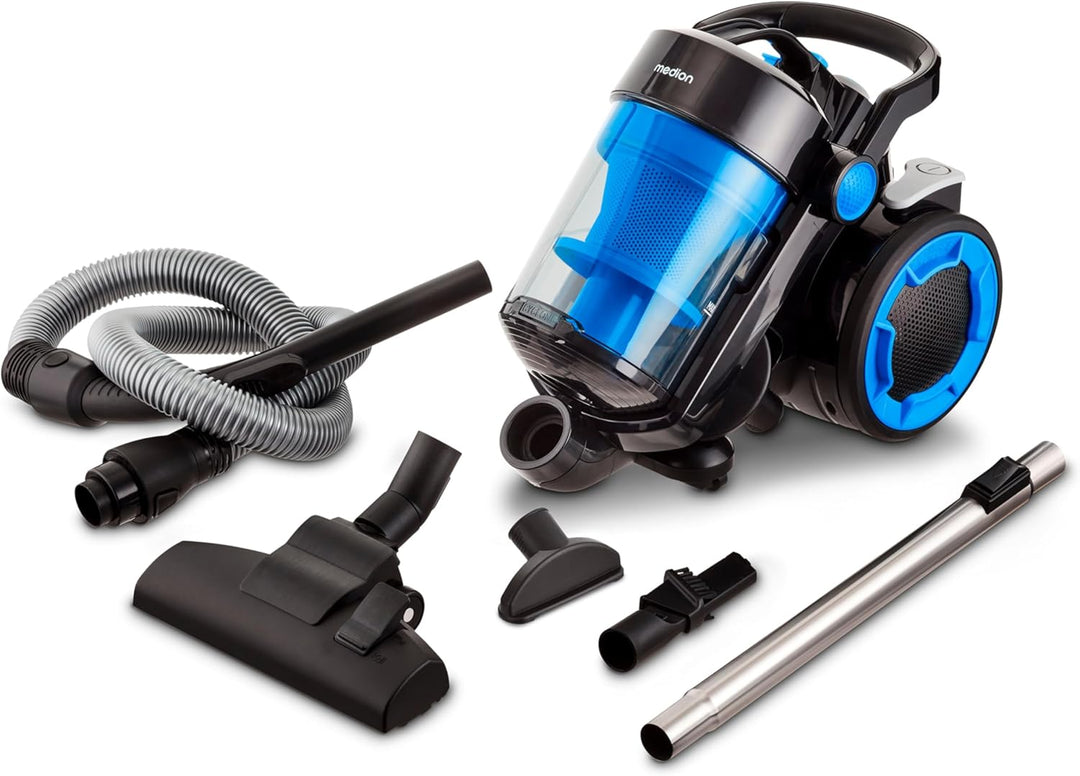 MEDION Beutelloser Zyklon-Staubsauger P2000 (700 Watt Leistung, 2 Liter Staubbehälterkapazität, wasc