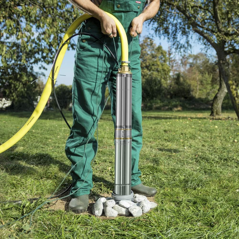 TROTEC Tiefbrunnenpumpe TDP 5500 E, Förderleistung: 6.000 l/Std, Gehäuse aus rostfreiem Edelstahl, I