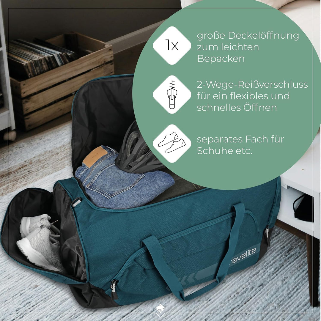 travelite grosse Reisetasche Grösse XL, Gepäck Serie KICK OFF: Praktische Reisetasche für Urlaub und