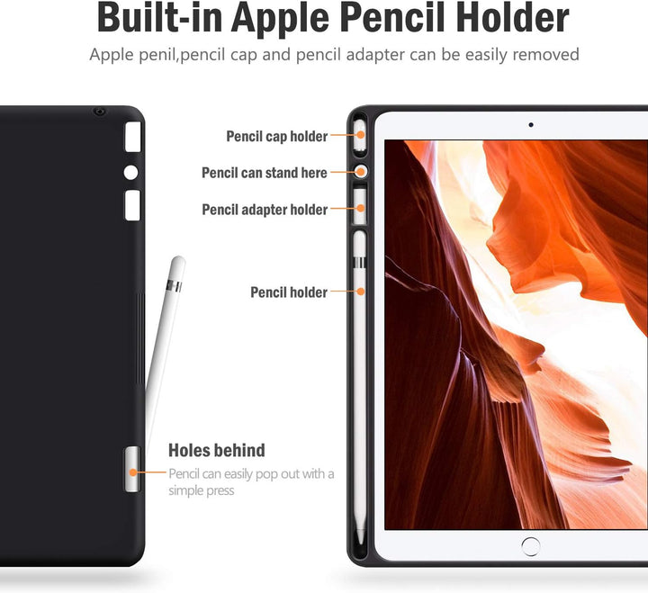 Antbox iPad 9.7 Zoll 2018/2017 Hülle mit Apple Pencil Halter Auto Schlaf/Wach Funktion PU Ledertasch