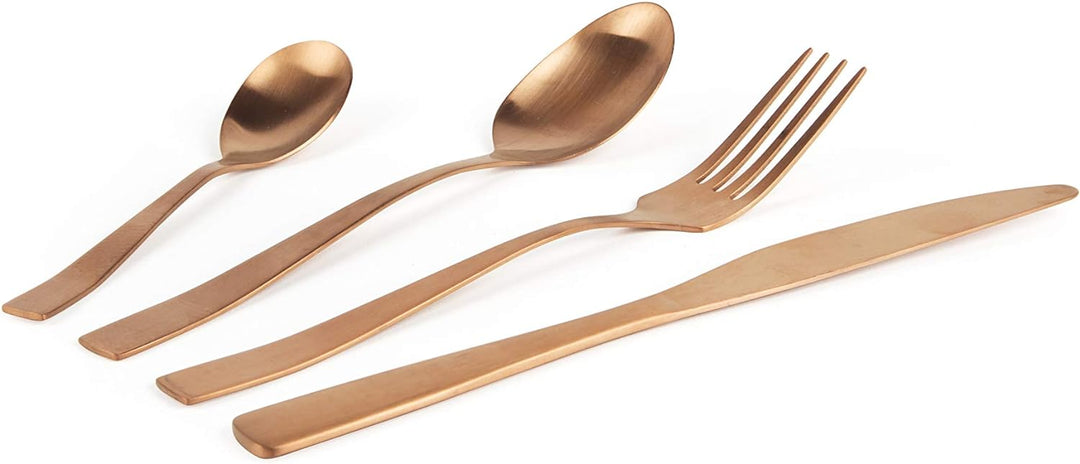 Excelsa Shadow Copper Service Service Besteck 16-teilig, Edelstahl 18/0 Kupfer, Kupfer