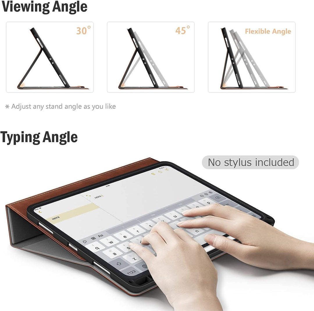 Antbox Leder Hülle für iPad Pro 11 2022/2021/2020/2018 (4./3./2./1. Generation) mit Stifthalter Auto