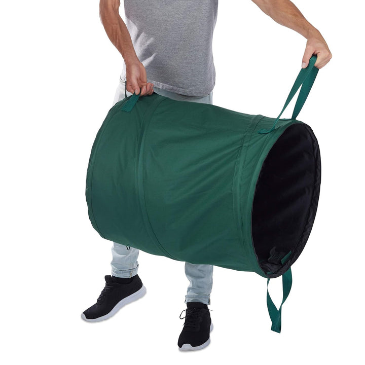 Relaxdays Laubsack selbstaufstellend, 3er-Set, Gartenabfallsack Pop-Up, 160 L, Gartensack selbststeh