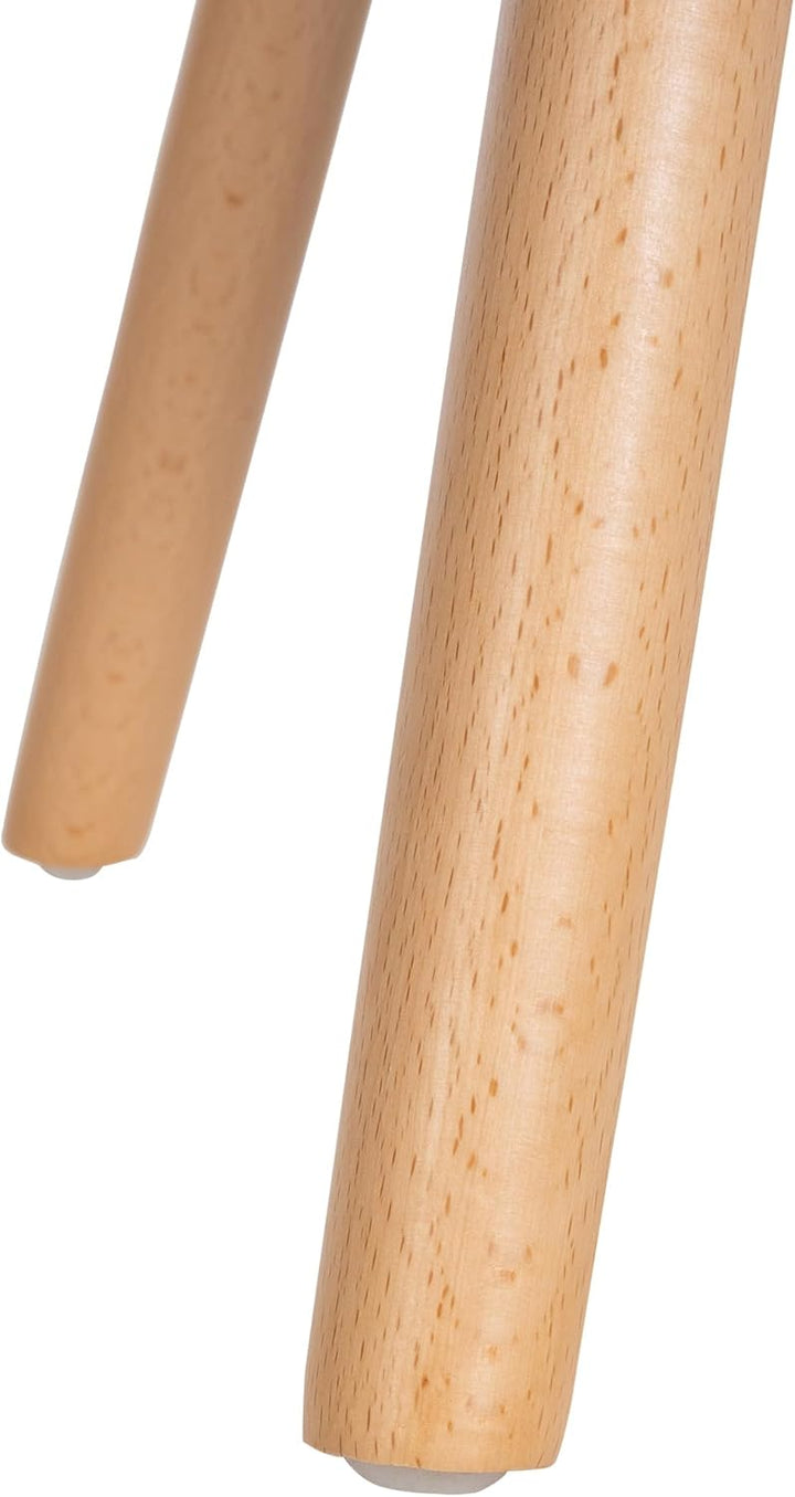 CLP Fusshocker Garding I Fussschemel mit Stoff-Bezug I Hockerbeine Aus Buchen-Holz, Farbe:blau, Blau