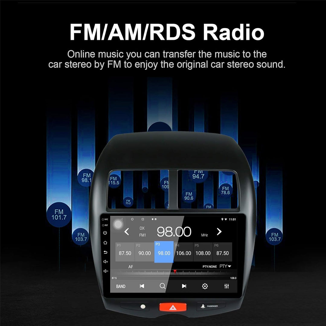 LEXXSON Autoradio für Mitsubishi ASX 2013-2019 | 10 Zoll Touchscreen Android 10.1 AM FM RDS Radio GP