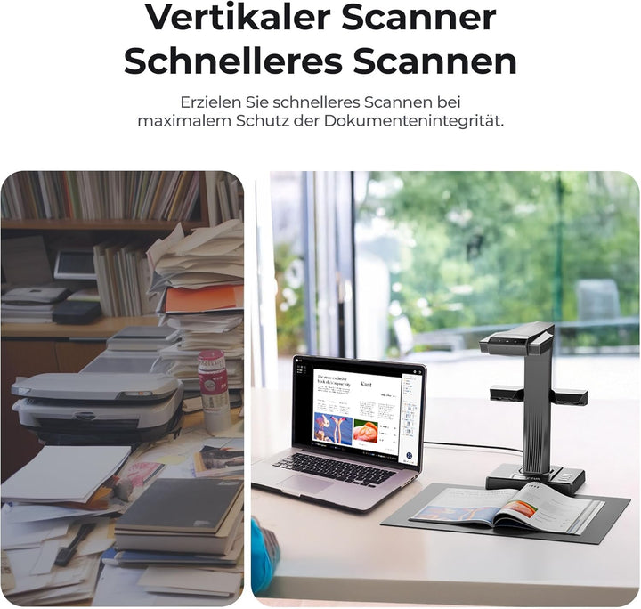 CZUR ET18-P Upgrade Buchscanner, Schnell-Scan Dokumentenscanner, Nach PDF Konvertieren/Durchsuchbare